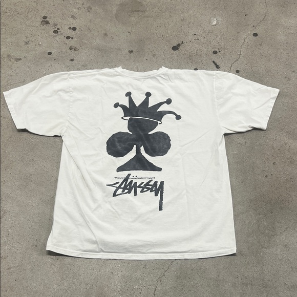 Stussy White Tee with Black Graphic - Picture 1 of 3
